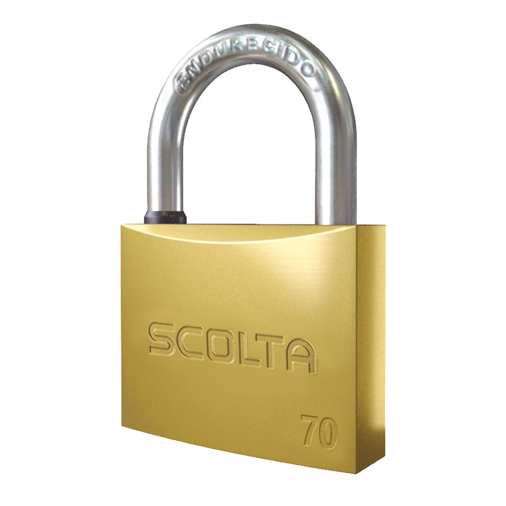 Candado Plano S70-B Alta Seguridad de bronce – SCOLTA 1