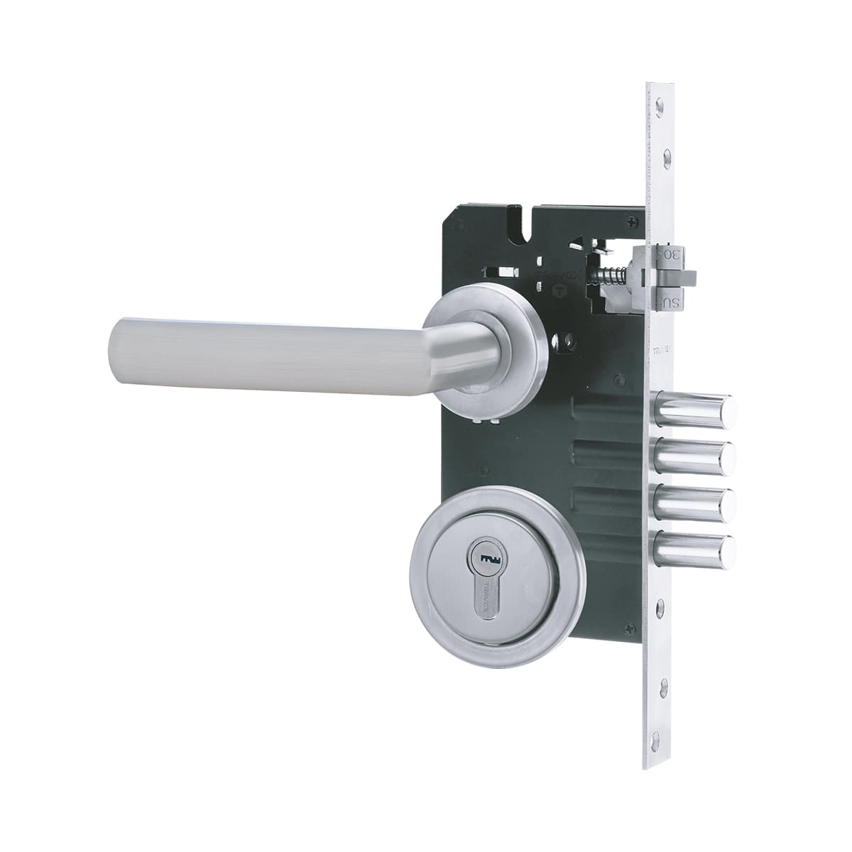 Cerradura de embutir 9805XT, acero inoxidable- TRVX