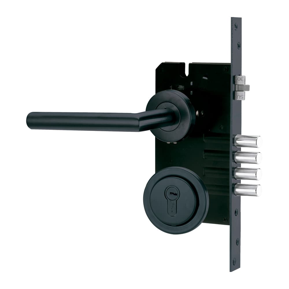 Cerradura de Embutir clásica multipunto Gala X50, negro mate- TRVX