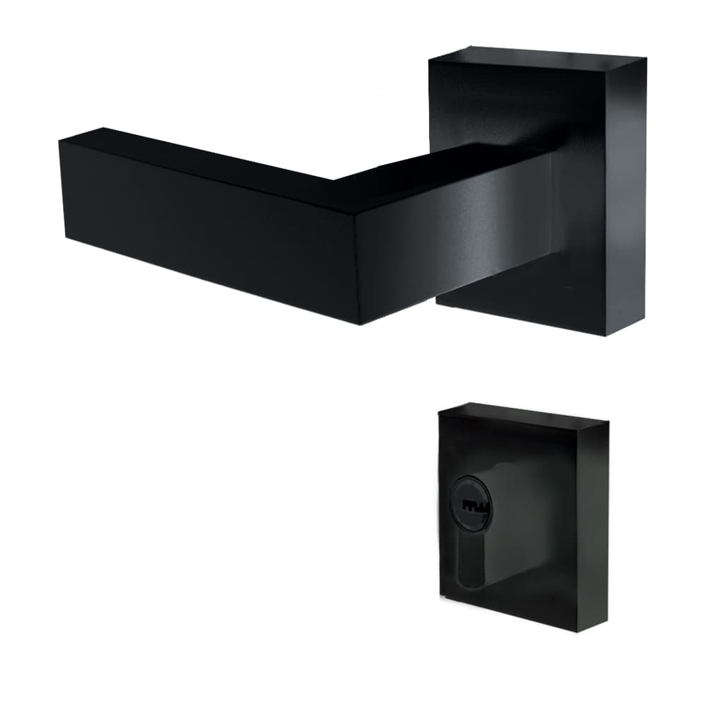 Cerradura de embutir exclusiva Dormitorio Liza XT, negro mate- TRVX