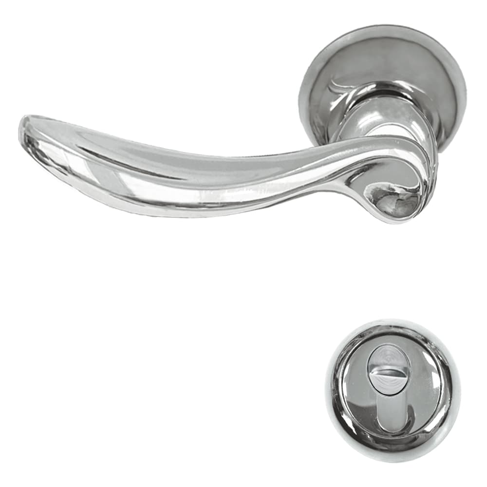 Cerradura de embutir exclusiva Baño Rhonda, acero inoxidable- TRVX