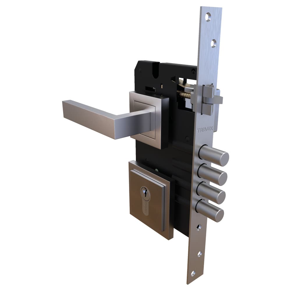 Cerradura de Embutir Liza N70, acero inoxidable- TRVX