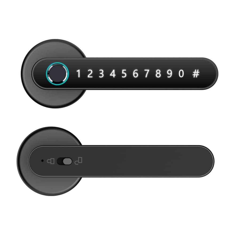Cerradura de Manija digital inteligente H24, negro- TRVX