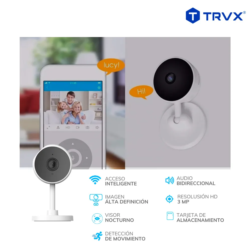 Cámara Inteligente wifi RL-IPC6535 Blanco- TRVX 4