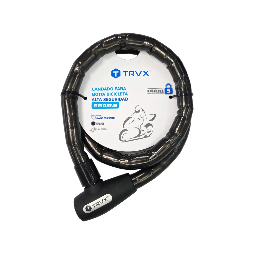Candado para bicicleta flexible 81902 de alta seguridad- TRVX 2
