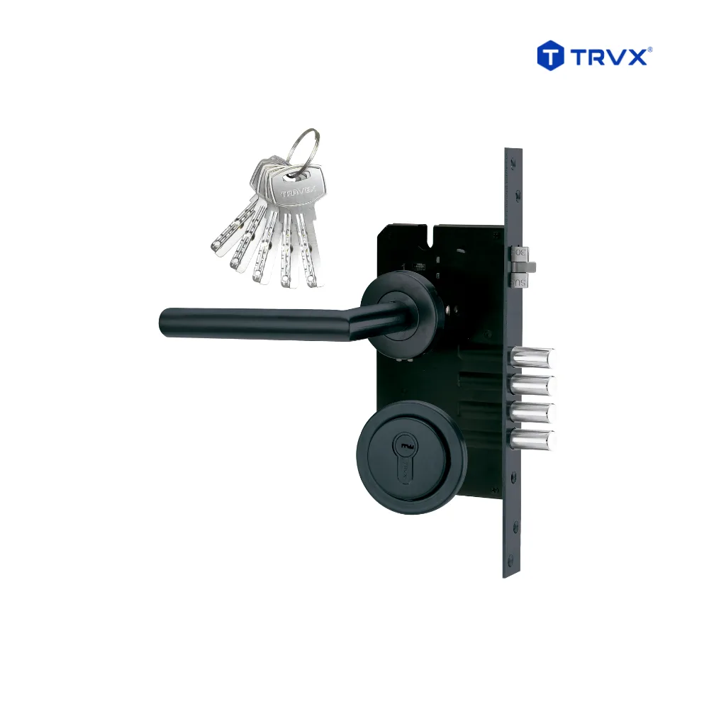 Cerradura de Embutir clásica multipunto Gala X50, negro mate- TRVX 2