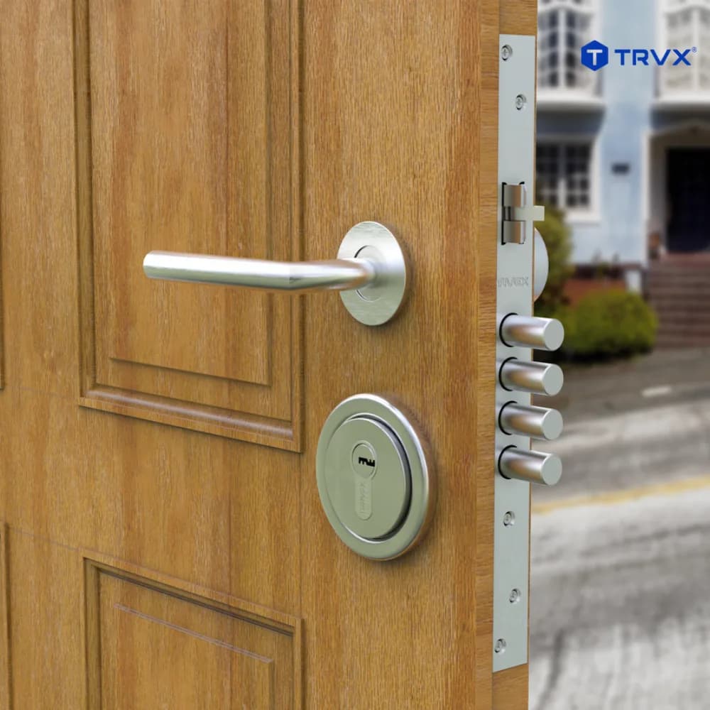 Cerradura de Embutir clásica multipunto Gala X50, acero inoxidable- TRVX 4