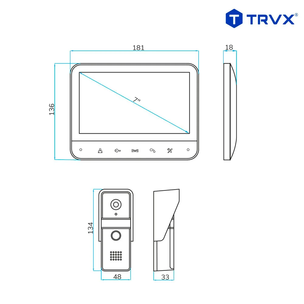 Kit Videoportero Wifi KVP-B7AU-TY- TRVX 4