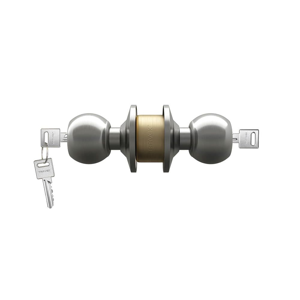 Cerradura de perilla cilindrica puerta principal 1200, acero inoxidable- TRVX