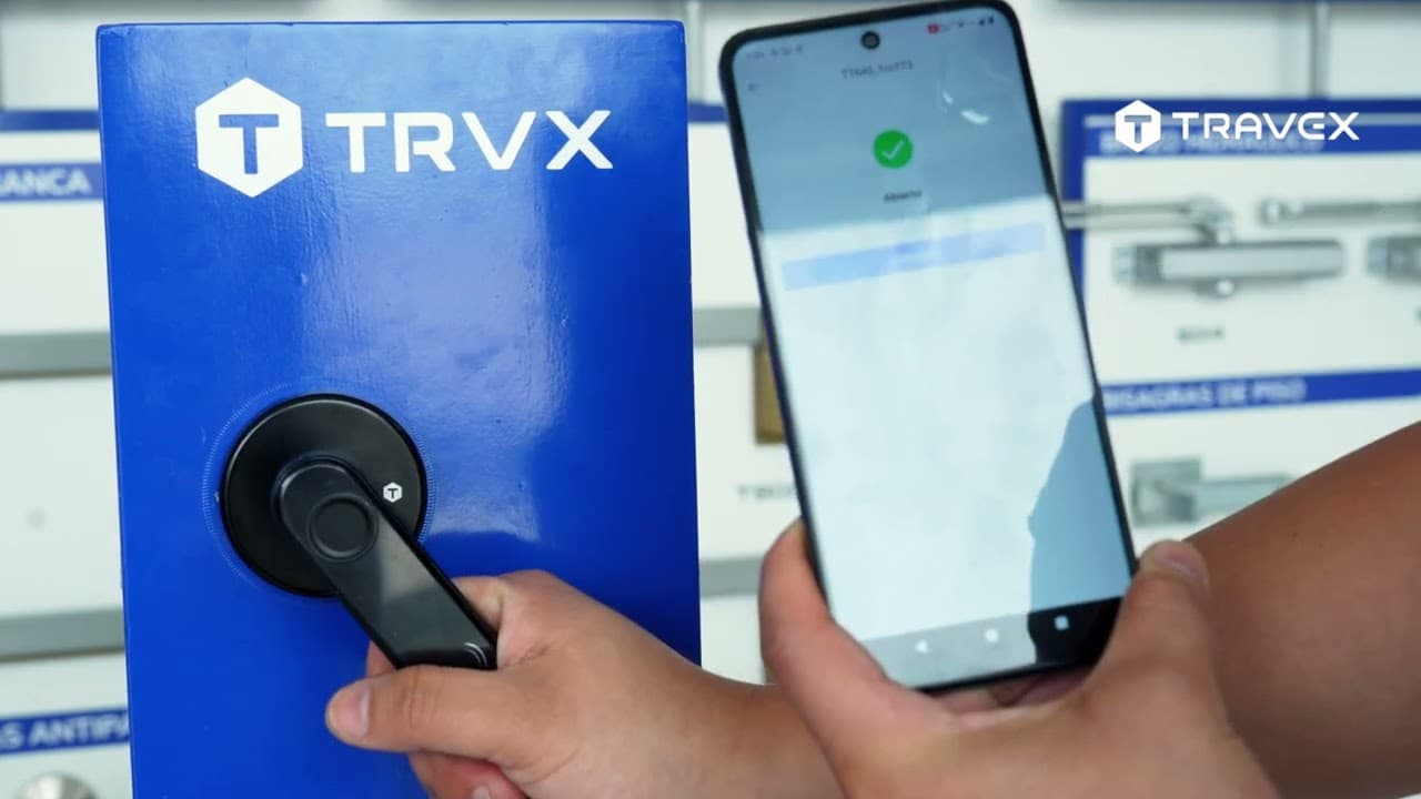 Video de instalación — Cerradura de Manija digital inteligente H24, negro- TRVX