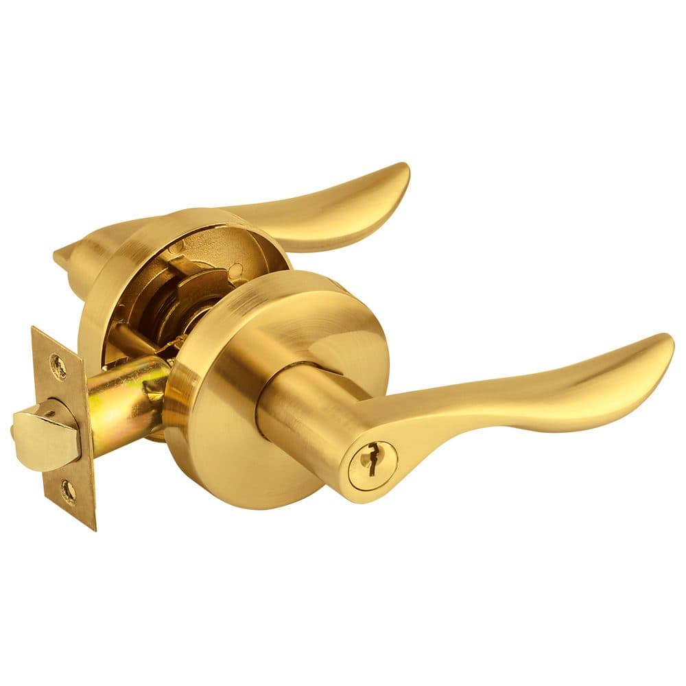 Cerradura de Manija Dormitorio Rhonda, bronce pulido- TRVX 2