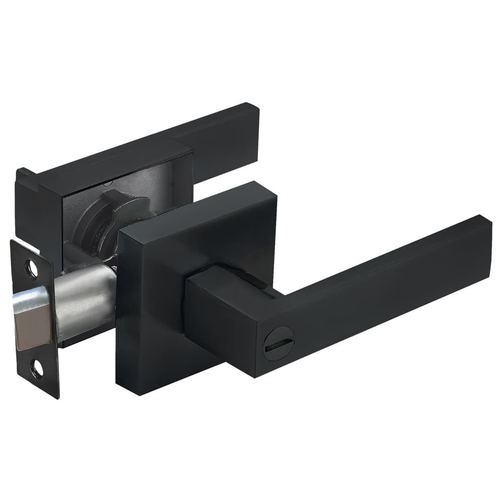Cerradura de Manija Baño Liza, negro mate- TRVX 2