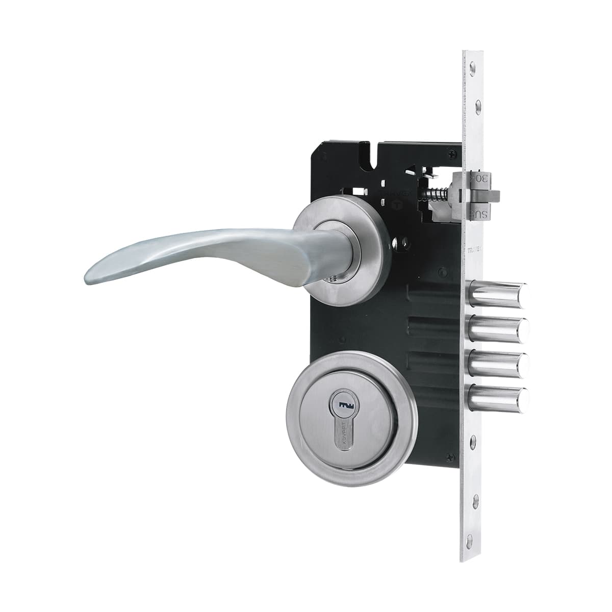 Cerradura de embutir 9814XT, acero inoxidable- TRVX 2