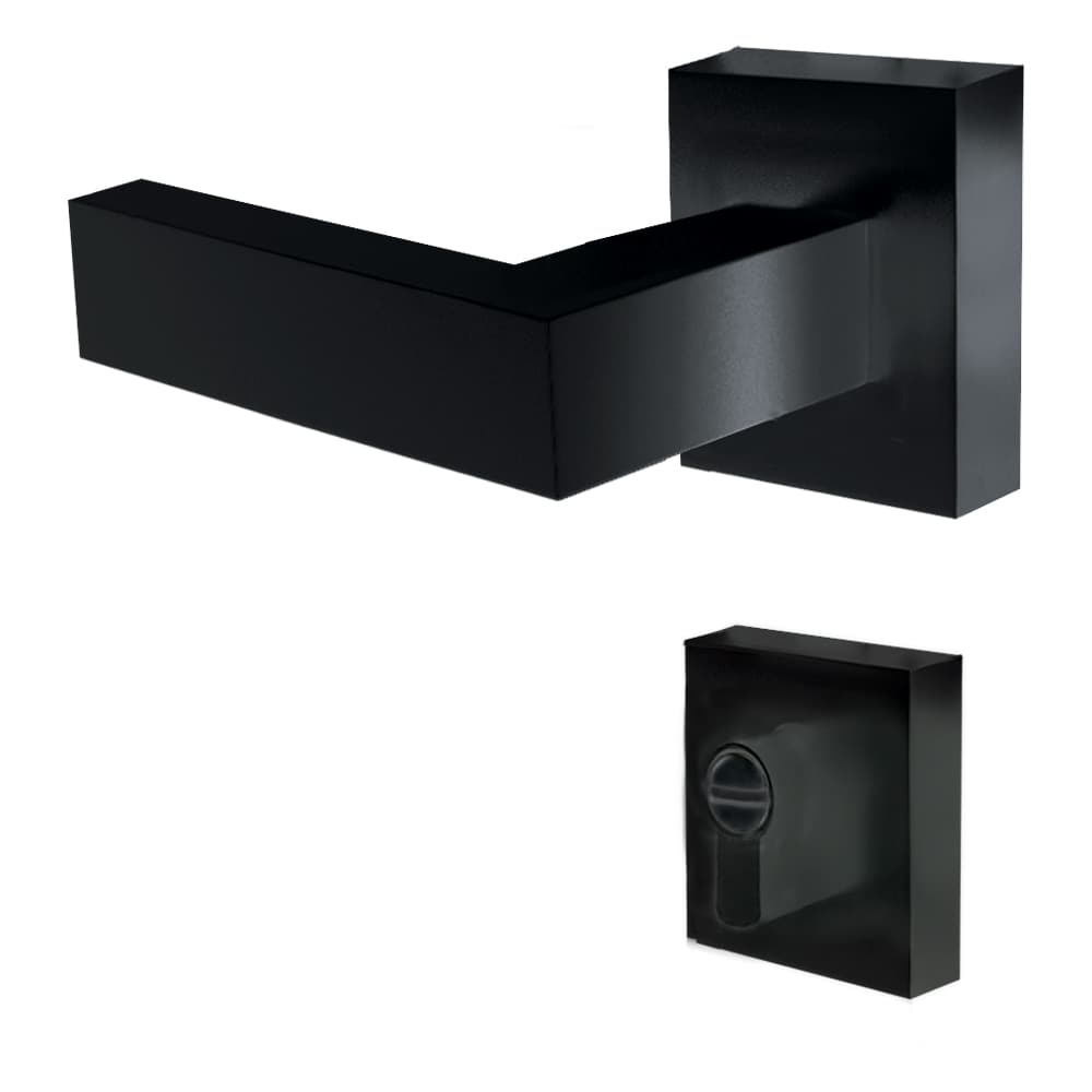 Cerradura de embutir exclusiva Baño Liza, negro mate- TRVX 2