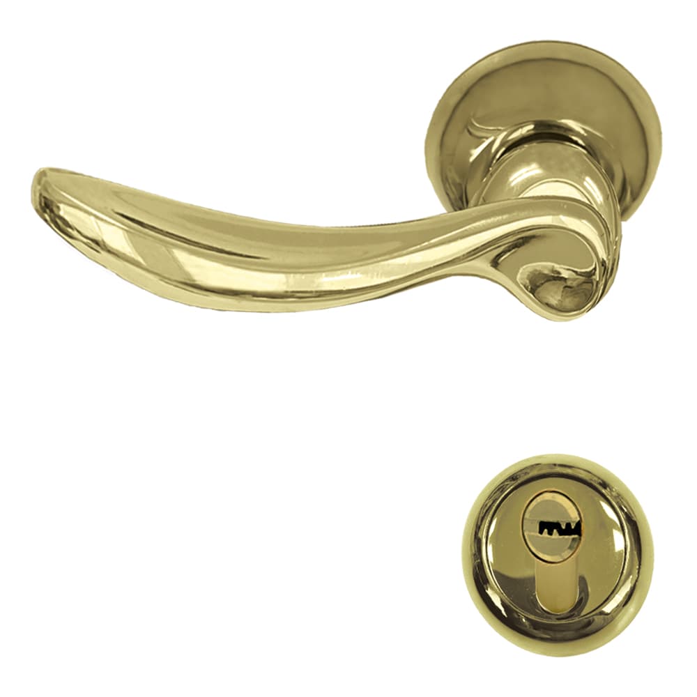 Cerradura de embutir exclusiva Dormitorio Rhonda XT, bronce pulido- TRVX 2