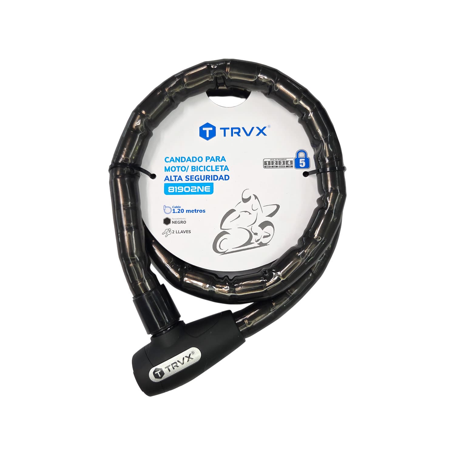 Candado para bicicleta flexible 81902 de alta seguridad- TRVX 3