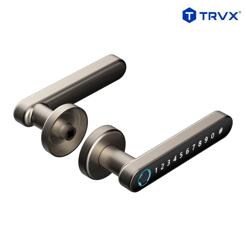 Cerradura de Manija digital inteligente H24, plata- TRVX 5