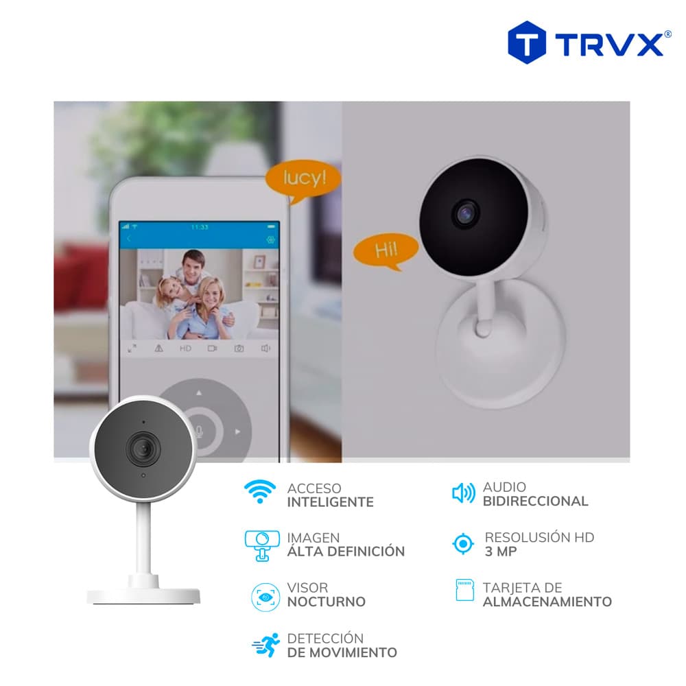 Cámara Inteligente wifi RL-IPC6535 Blanco- TRVX 5