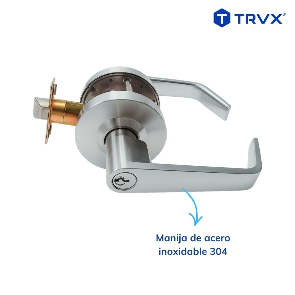 Cerradura de Manija 4571 acero inoxidable- TRVX 6
